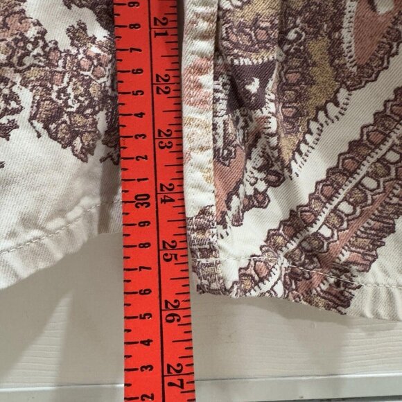 Free People Marci Printed Coverall Utility Jumpsuit, Ivory Multicolor, Xsmall Xs - Picture 9 of 11